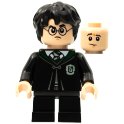 Harry Potter - Black Slytherin Robe and Short Legs (Gregory Goyle Transformation) | Neu | hp285