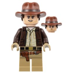 Indiana Jones LEGO Figur braune Leder Jacke